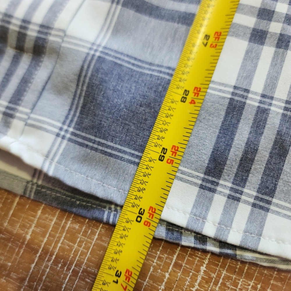 Orvis Mens Active Fit Plaid Button Down Shirt Blue White Long Sleeve Large - Picture 7 of 7